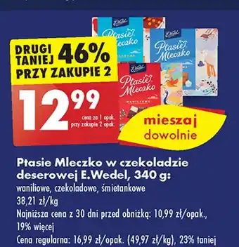 Biedronka Czekoladki śmietankowe E. Wedel Ptasie Mleczko oferta