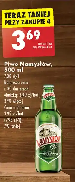 Biedronka Piwo Namysłów Pils oferta