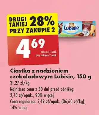Biedronka Ciastka czekoladowe Lu Petitki Lubisie oferta