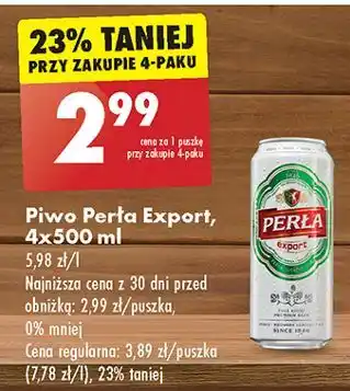 Biedronka Piwo Perła Export oferta