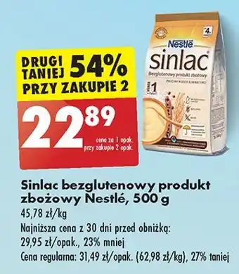 Biedronka Kaszka zbożowa bezglutenowa Nestle Sinlac oferta