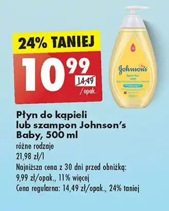 Biedronka Szampon łagodny z pompką Johnson's Baby oferta