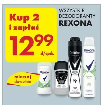 Biedronka Dezodorant invisible black & white Rexona Men Invisible oferta