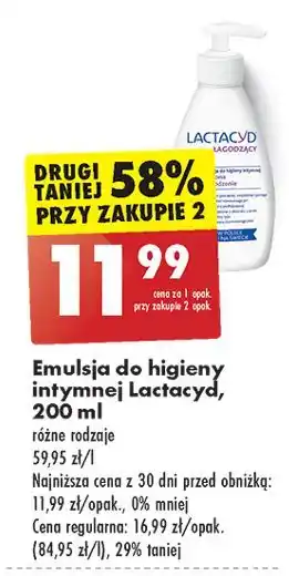 Biedronka Emulsja do higieny intymnej Lactacyd Sensitive oferta