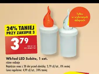Biedronka Wkład led s5 50 dni czerwony Subito oferta