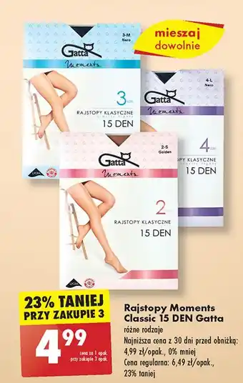 Biedronka Rajstopy classic 15 den rozm. 2 Gatta oferta