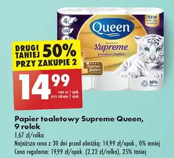 Biedronka Papier toaletowy supreme Queen oferta
