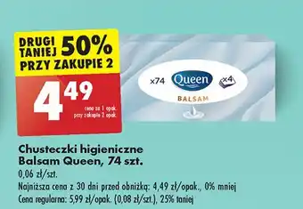 Biedronka Chusteczki balsam Queen oferta