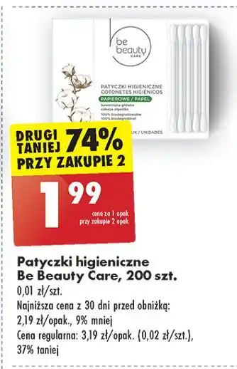 Biedronka Patyczki higieniczne Be Beauty oferta