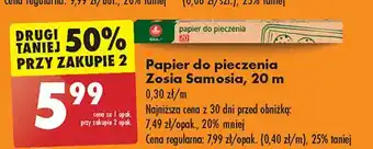 Biedronka Papier do pieczenia 20 m Zosia Samosia oferta