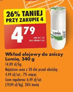 Biedronka Wkład olejowy do zniczy 340 g 120 h Lumia oferta