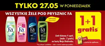 Biedronka Żel pod prysznic sport Fa Men oferta