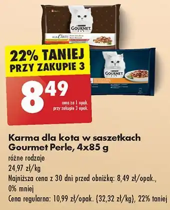 Biedronka Karma dla kota chef's recipes Purina Gourmet A La Carte oferta