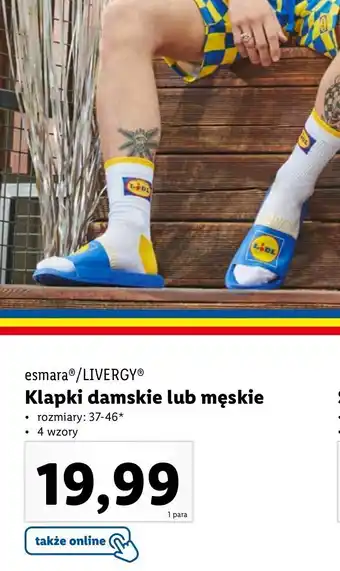 Lidl Klapki męskie lidl Livergy oferta