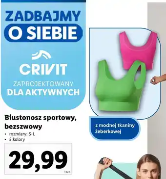 Lidl Biustonosz sportowy Crivit oferta