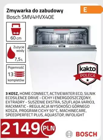 Kakto Zmywarka do zabudowy Bosch oferta