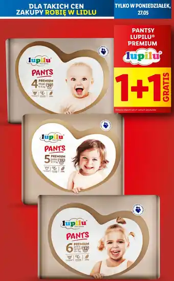 Lidl Pieluchomajtki 6 extra large Lupilu Pants Premium oferta