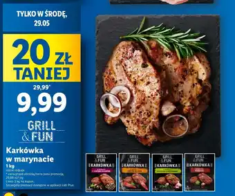 Lidl Karkówka wieprzowa w marynacie majerankowko-czosnkowej Grill And Fun oferta