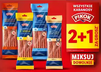 Lidl Kabanosy drobiowe z mięsem wieprzowym Pikok oferta