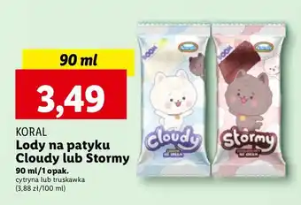 Lidl Lód truskawkowy w mlecznej czekoladzie Koral Stormy oferta