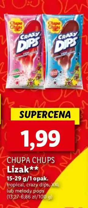 Lidl Lizaki cola Chupa Chups Crazy Dips oferta