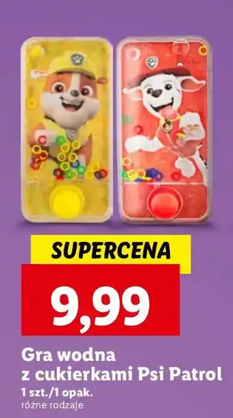 Lidl Gra wodna z cukierkami psi patrol oferta