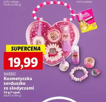 Lidl Kosmetyczka serduszko ze słodyczami Barbie oferta