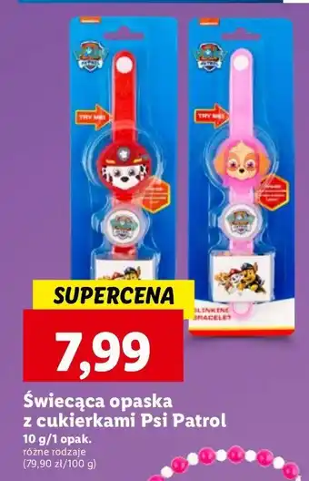 Lidl Świecąca opaska z cukierkami psi patrol oferta