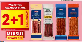 Lidl Kabanosy drobiowo-wieprzowe Pikok oferta