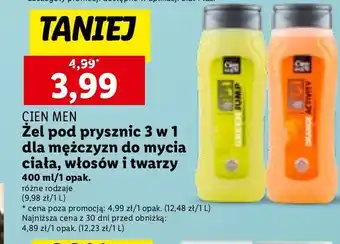 Lidl Żel pod prysznic orange activity Cien Men oferta