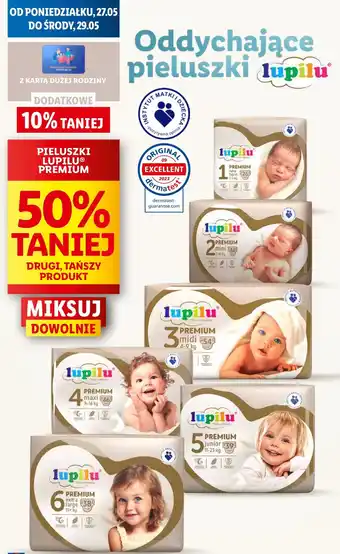 Lidl Pieluszki extra large 6 Lupilu Premium oferta