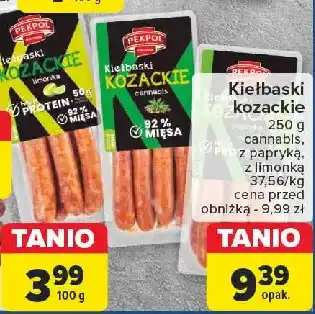 Carrefour Kiełbaski kozackie papryka Pekpol oferta