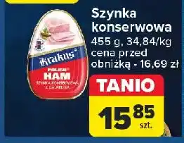 Carrefour Szynka konserwowa Krakus Animex oferta