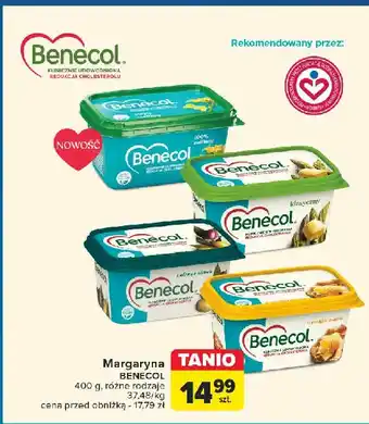Carrefour Margaryna 100% roślinna Benecol oferta