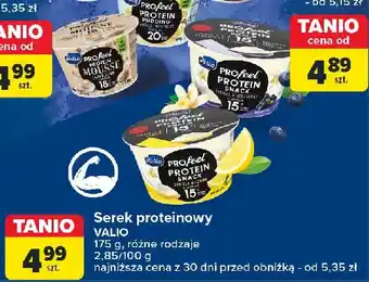 Carrefour Deser proteinowy waniliowy z jagodami Valio Profeel oferta