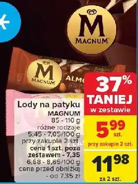 Carrefour Lód almond Algida Magnum oferta