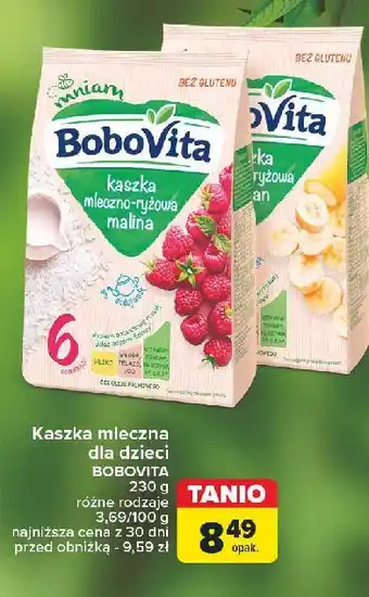 Carrefour Kaszka mleczno-ryżowa malina Bobovita oferta