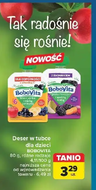 Carrefour Gruszka z burakiem i suszoną śliwką Bobovita oferta