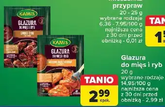 Carrefour Glazura do mięs i ryb smoky bbq z miodem Kamis oferta