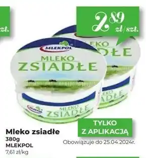 Społem Mlekpol Mleko zsiadłe 380 g oferta