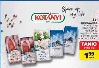 Carrefour Sól różowa natiralna drobnoziarnista z kopalni w kłodawie Kotanyi oferta