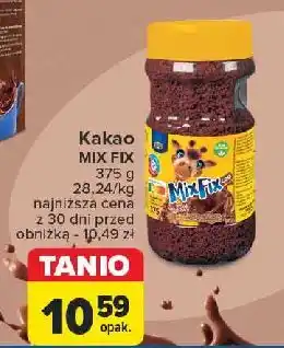 Carrefour Kakao rozpuszczalne Kruger Mix Fix oferta