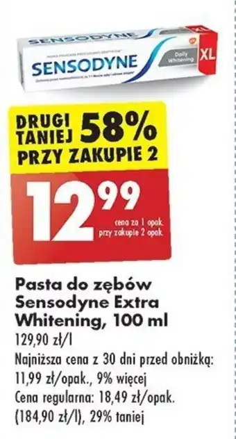 Biedronka Pasta do zębów Sensodyne Extra Whitening, 100 ml oferta