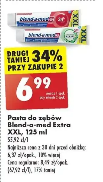Biedronka Pasta do zębów Blend-a-med Extra XXL, 125 ml oferta