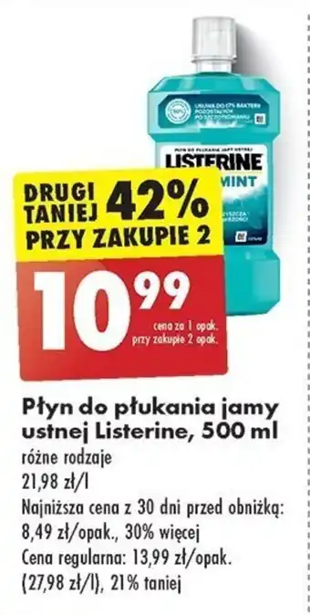 Biedronka Płyn do płukania jamy ustnej Listerine, 500 ml oferta