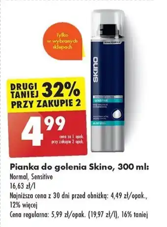 Biedronka Pianka do golenia Skino, 300 ml oferta