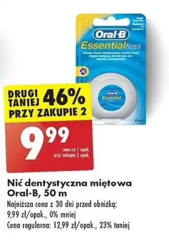 Biedronka Nić dentystyczna miętowa Oral-B, 50 m oferta