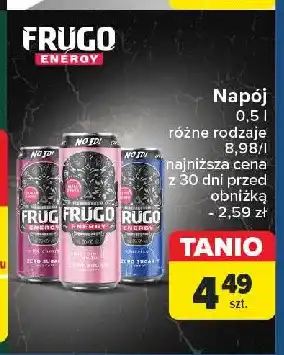 Carrefour Napój energetyczny classico zero sugar Frugo oferta