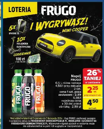 Carrefour Napój zielony Frugo oferta