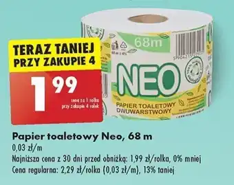 Biedronka Papier toaletowy Neo, 68 m oferta